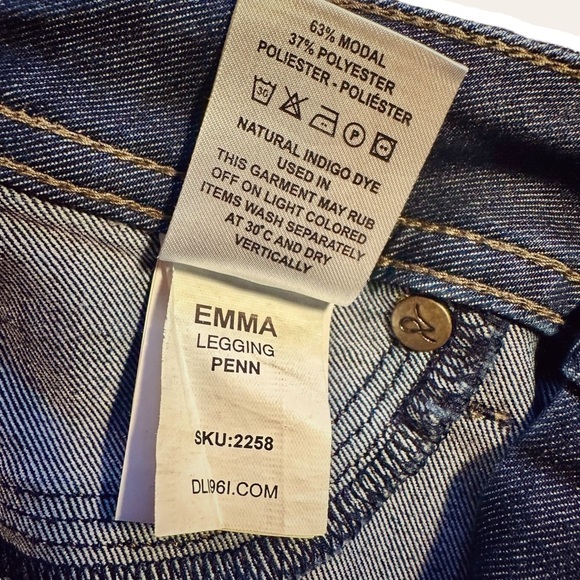 DL1961 ‘Emma’ Power Denim Legging in “Penn” Wash Size 25 - Picture 4 of 13
